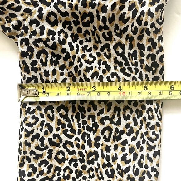 J. CREW Women's 100% Silk Button-Up Dress Shirt Blouse Top in Leopard Print - Picture 10 of 14